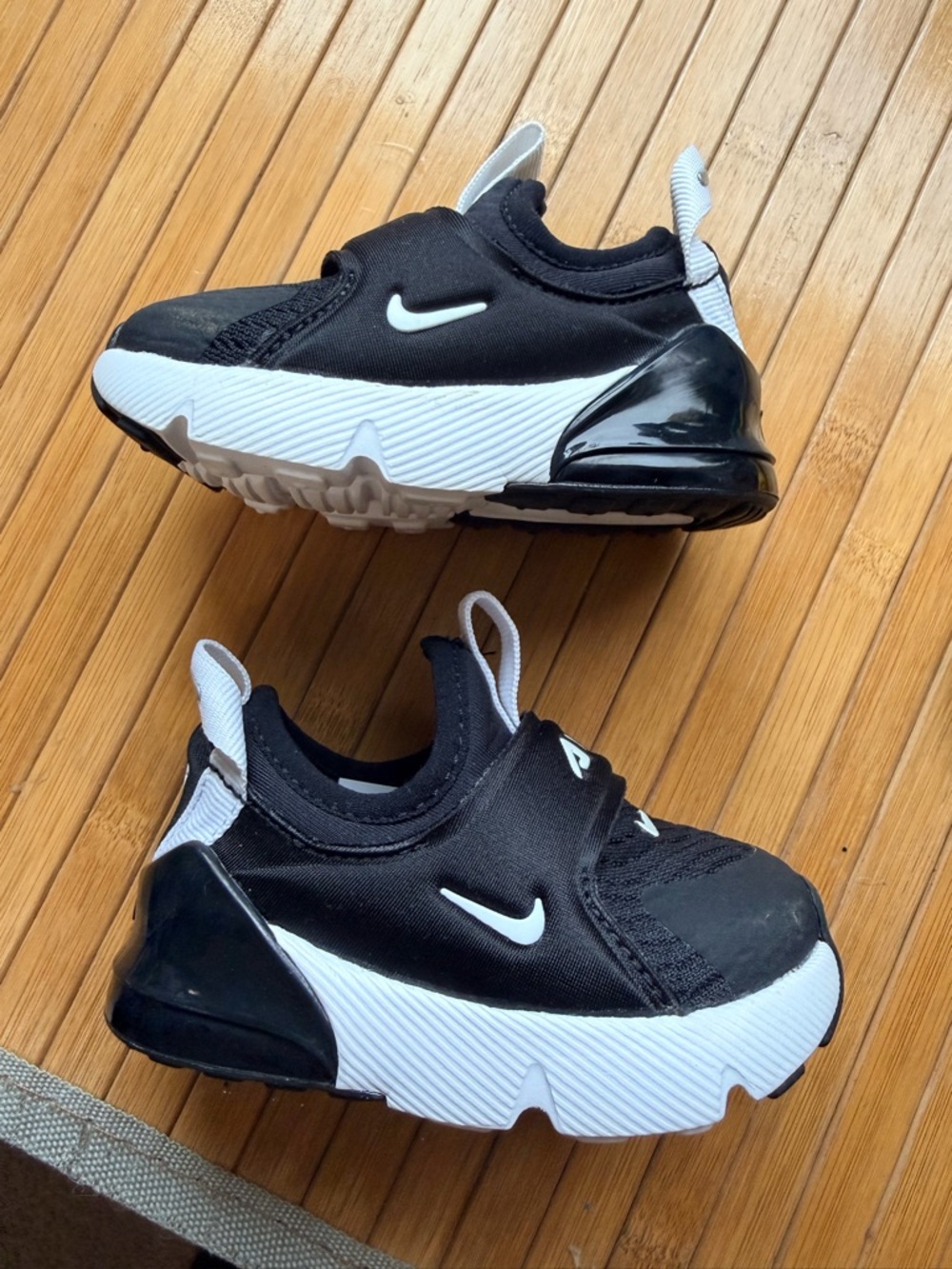 Nike Kids Black and White Slip-On Sneakers